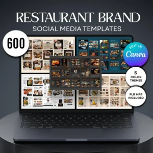 Restaurant Social Media Templates (Canva)